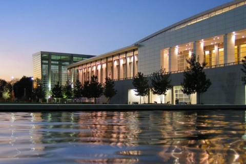 Exterior of Georgia World Congress Center in Atlanta, Georgia