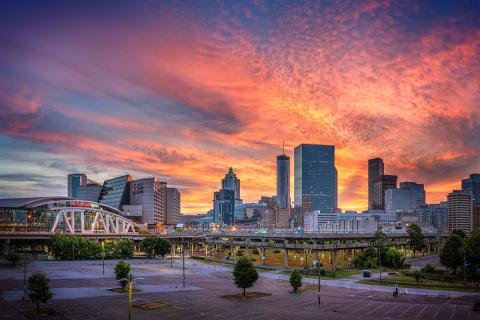 Sunrise over Atlanta, Georgia. Photo by Andrew Ford Photography