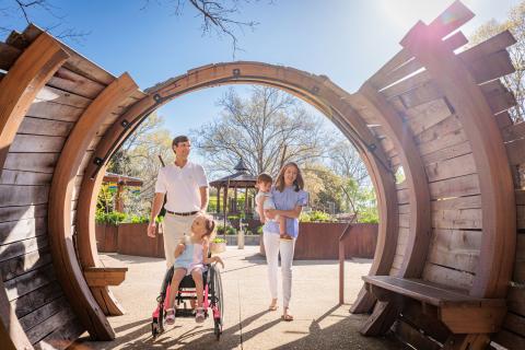 Family at the State Botanical Garden of Georgia. Photo by Bryan Redding, @visitathensga