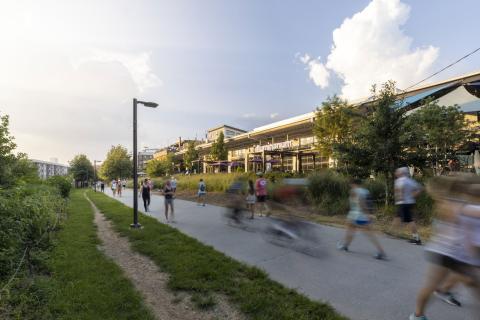 Atlanta Beltline near Illuminarium in Atlanta, Georgia