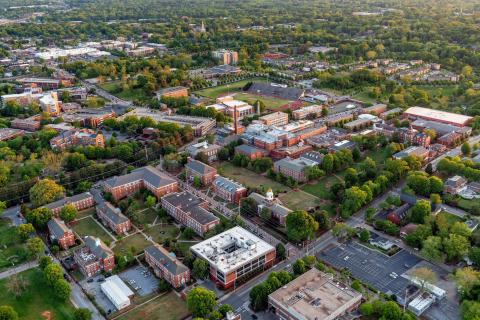 Aerial view of Morehouse College in Atlanta, Georgia