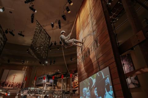 Exhibit on rappelling at National Infantry Museum