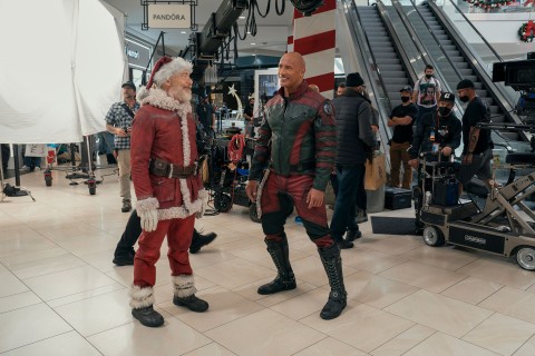 J.K. Simmons and Dwayne Johnson filming Red One in Atlanta, Georgia
