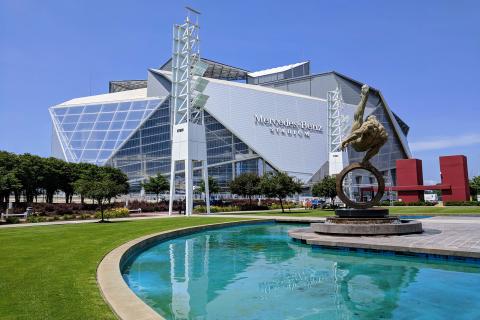 Mercedes-Benz Stadium in Atlanta. Photo courtesy ACVB