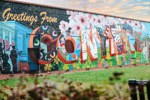 Colorful Greetings from Conyers mural