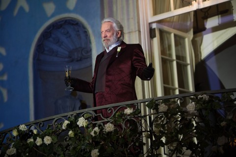 Donald Sutherland at The Swan House during filming of The Hunger Games: Catching Fire in Atlanta, Georgia
