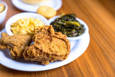 Fried chicken at Busy Bee in Atlanta, Georgia