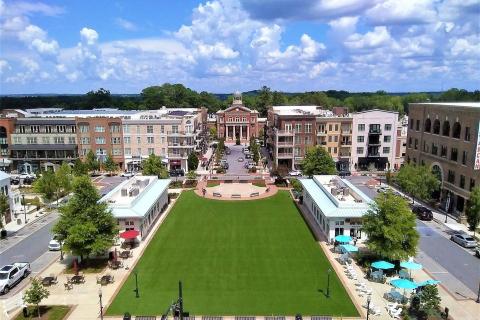 Aerial view of downtown Alpharetta, Georgia