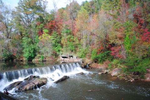 Chattahoochee River flowing behind Nora Mill