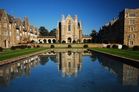 The Ford Complex and reflecting pond at Berry College in Rome, Georgia