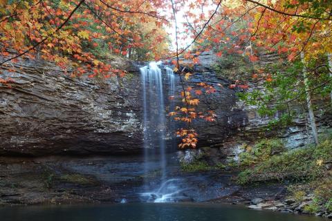 Waterfall at Cloudland Canyon State Park in Rising Fawn, Georgia