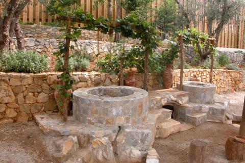 Grape presses at the Biblical History Center