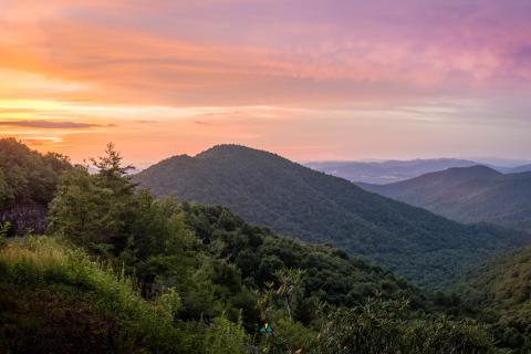 Sunset on Hogpen Gap