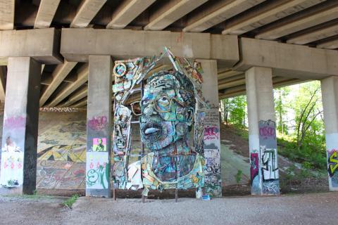 The Art of Reconciliation artwork by William Massey on the Atlanta BeltLine 2015