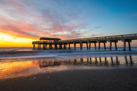 Tybee Island Pier at sunrise