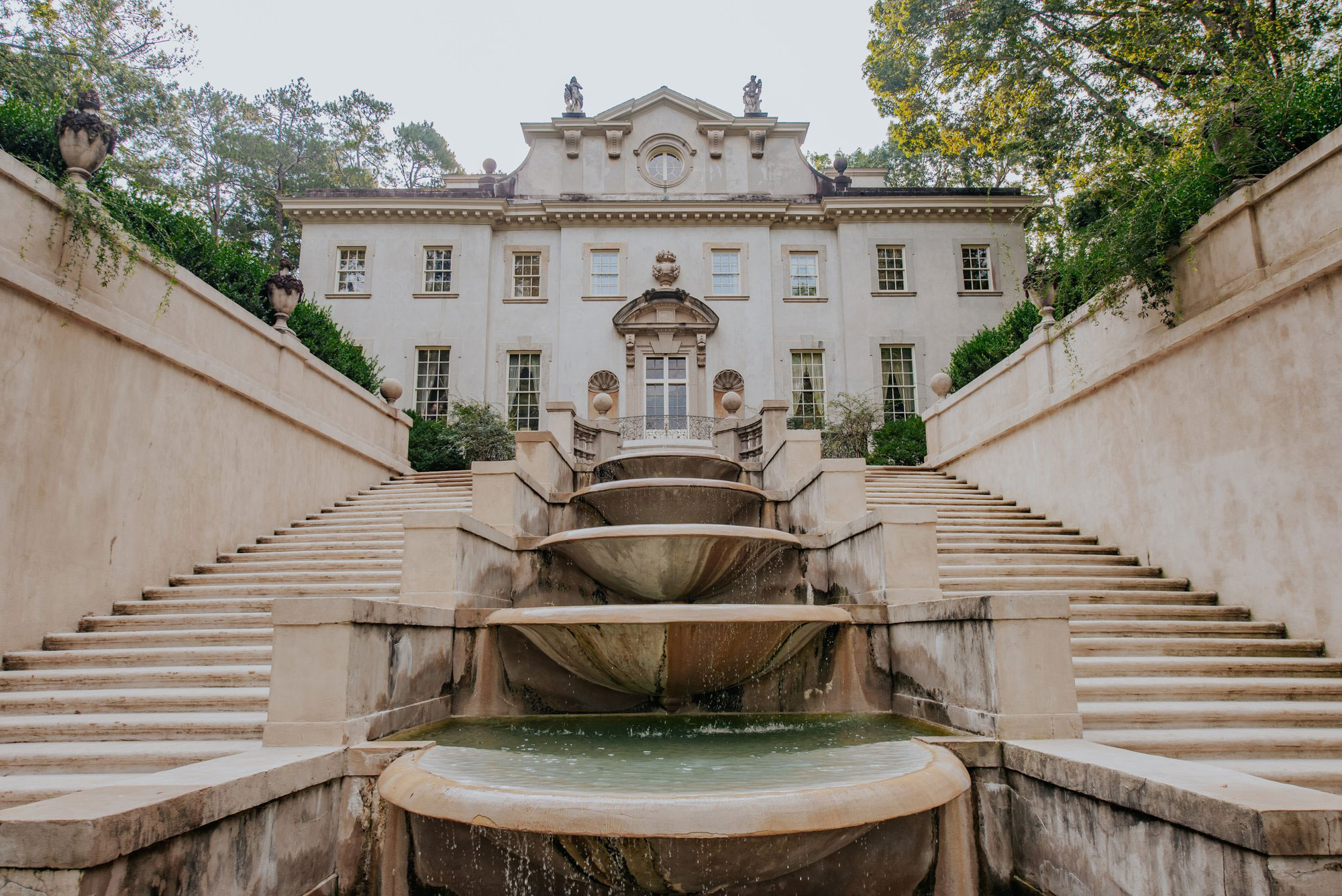 Exterior of the Swan House at the Atlanta History Center in Atlanta, Georgia