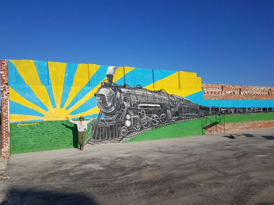 Train mural in Fitzgerald, Georgia. Photo by @dylanrossart