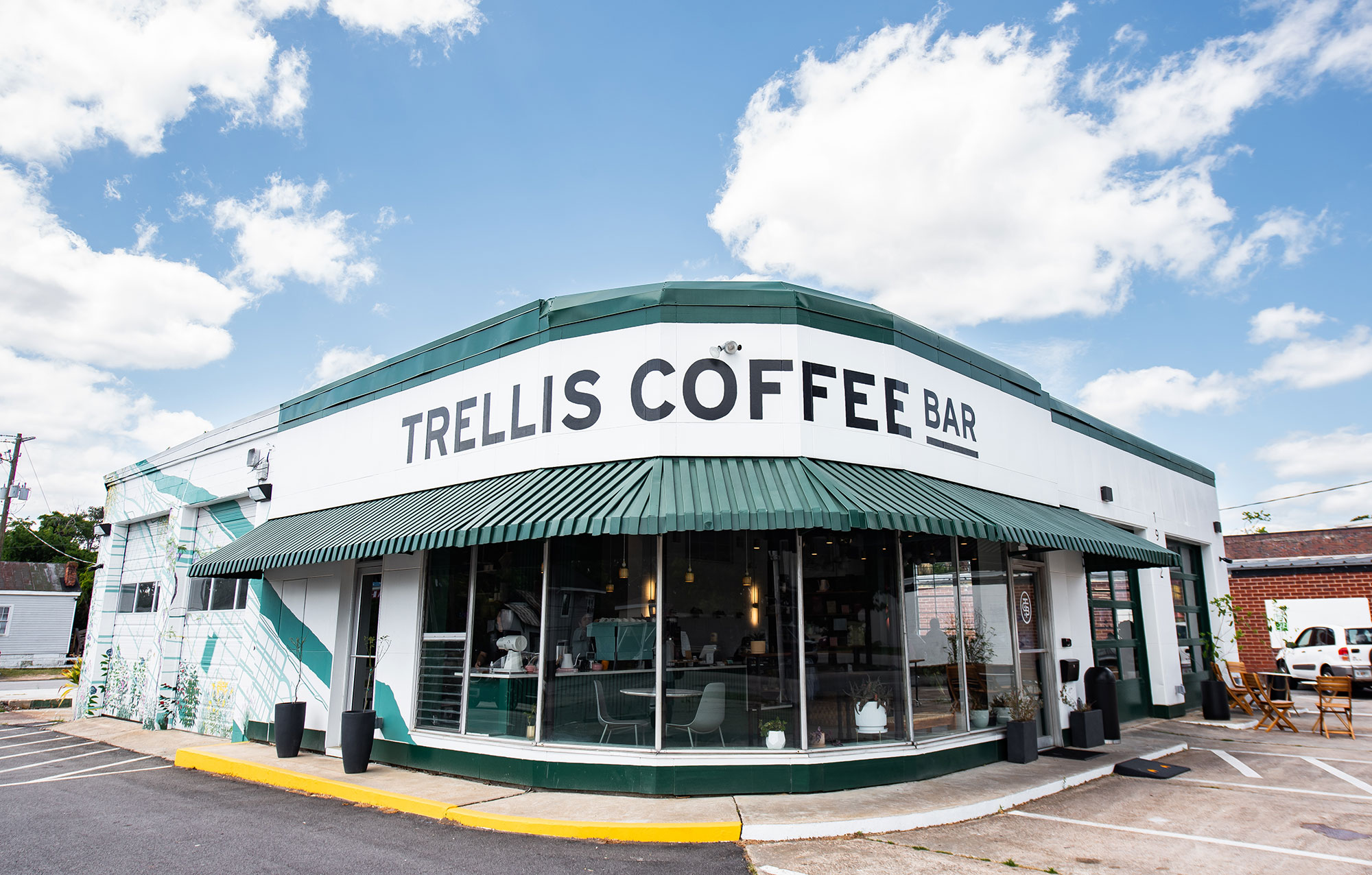 Exterior of Trellis Coffee Bar in Augusta, Georgia