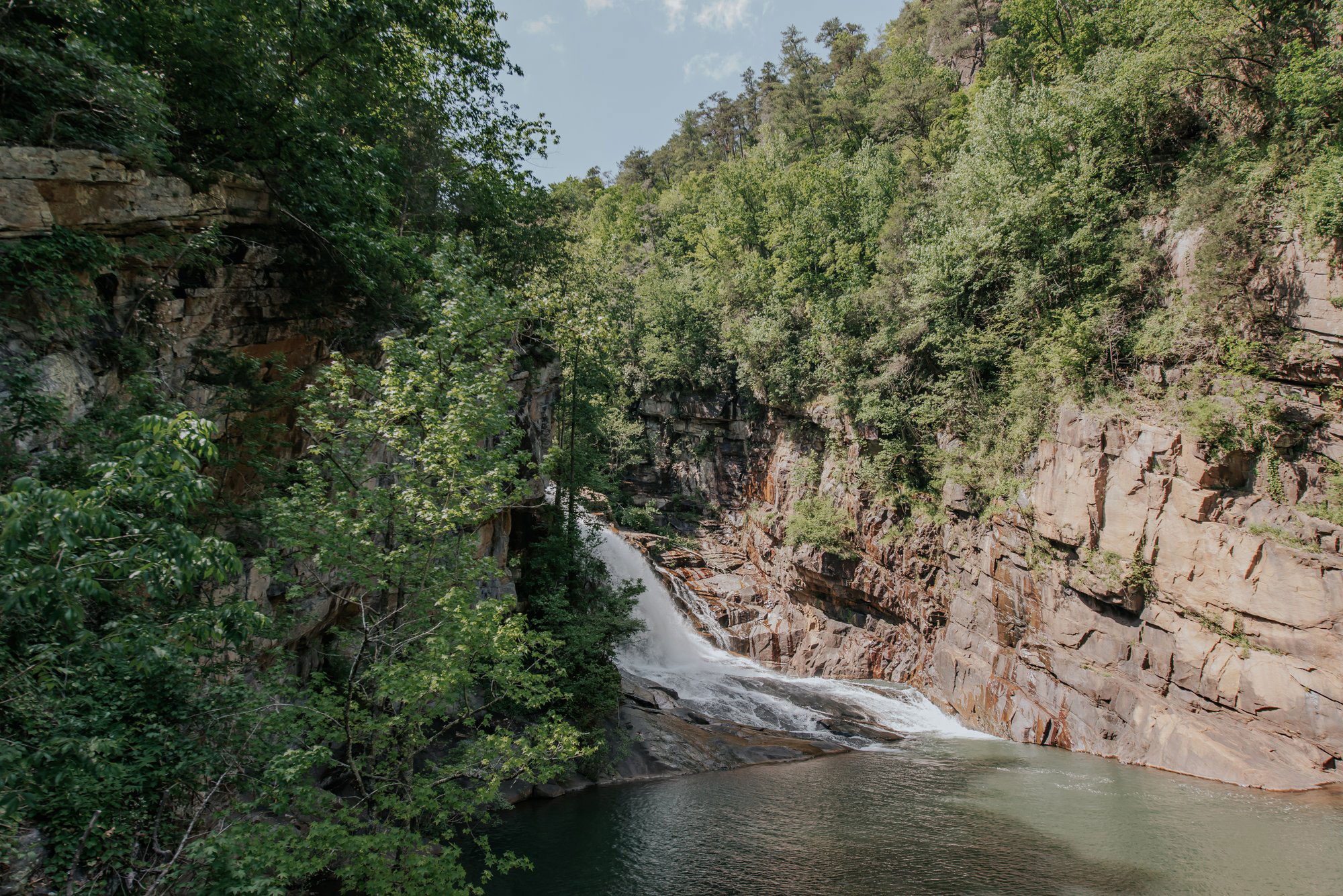 Waterfall at Tallulah Gorge State Park in Tallulah Falls, Georgia